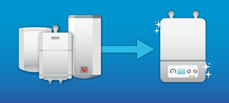 Conventional to combi boiler replacement