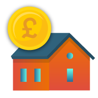 Loft conversion Cost icon.