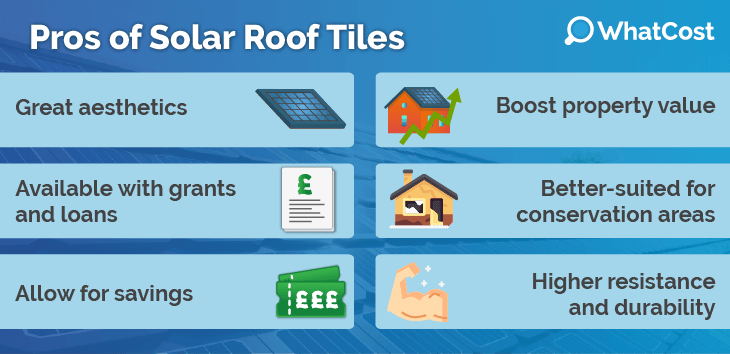 pros of solar roof tiles