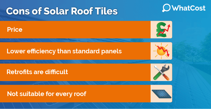 cons of solar roof tiles