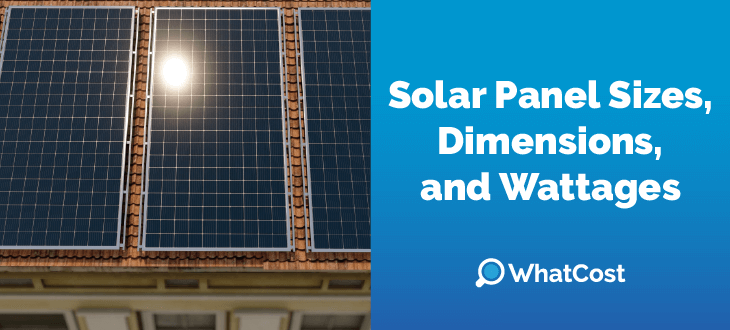 solar panel sizes