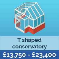 T shaped conservatory price range UK