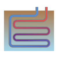 Ground Source Heat Pump Installation Horizontal Icon