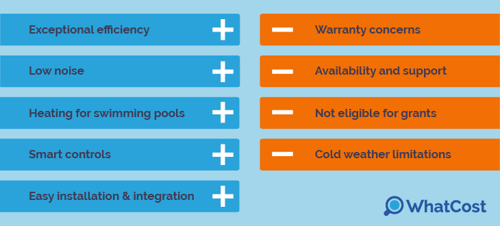 Calorex air source heat pump pros and cons